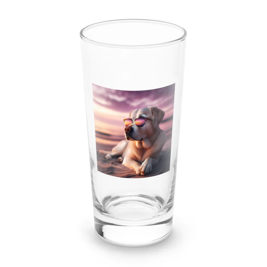 AQUAMETAVERSEのサングラスをかけた、かわいい犬 Marsa 106 Long Sized Water Glass :front