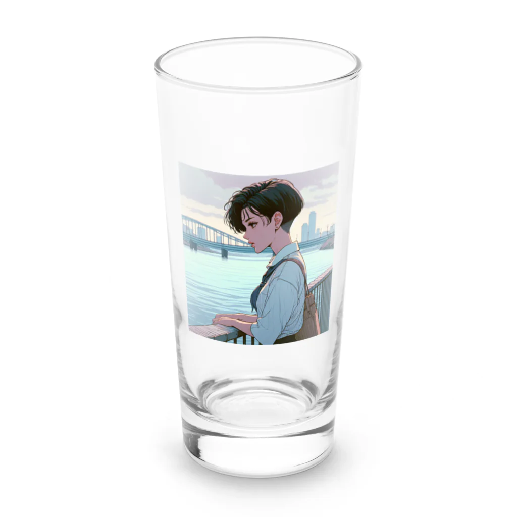 Riona_112の都会女子 Long Sized Water Glass :front