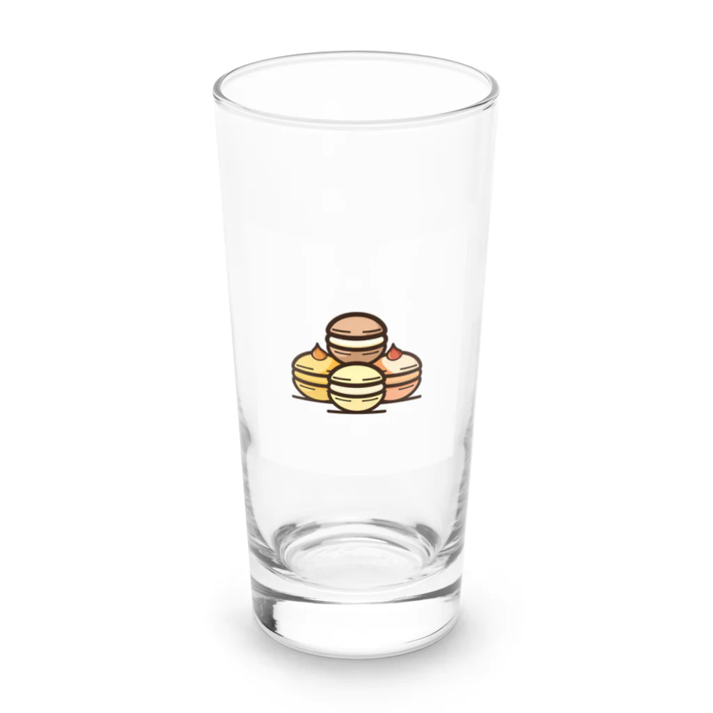 ハチ-8のマカロン　4つ Long Sized Water Glass :front