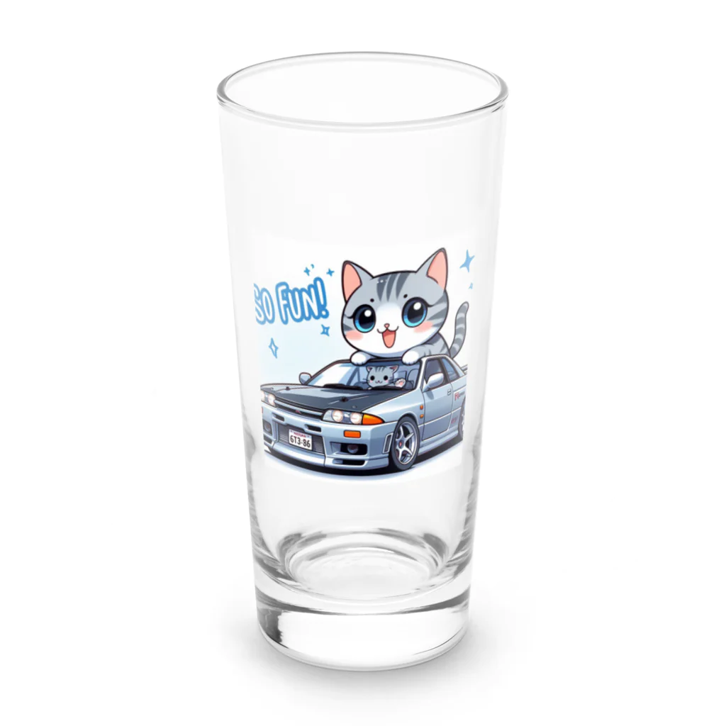 takkun0328のGT-Rと猫の夢のコラボ！ Long Sized Water Glass :front