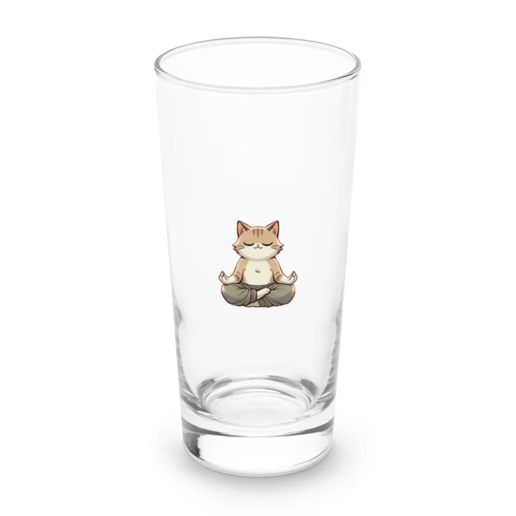 きなこのショップのさとり世代のネコ Long Sized Water Glass :front