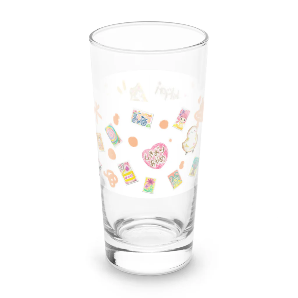 色織 彩芽 ☆4/28 START！at 横浜産貿ホール マリネリアのお絵かきクレパスコレクション Long Sized Water Glass :front