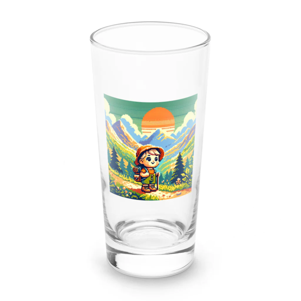 きなこのショップのこども登山家 Long Sized Water Glass :front