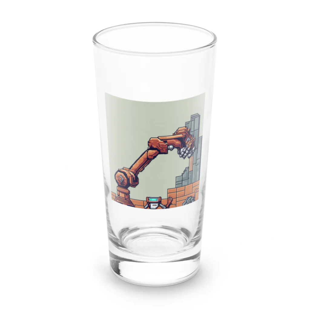 poppo_1の物体を掴むロボット Long Sized Water Glass :front