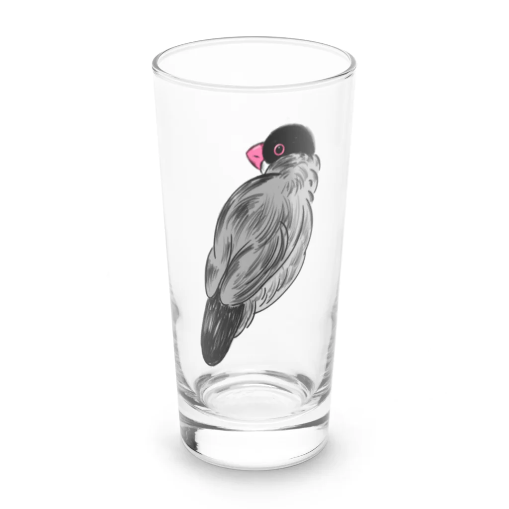 suzuaoのふさふさ文鳥くん Long Sized Water Glass :front