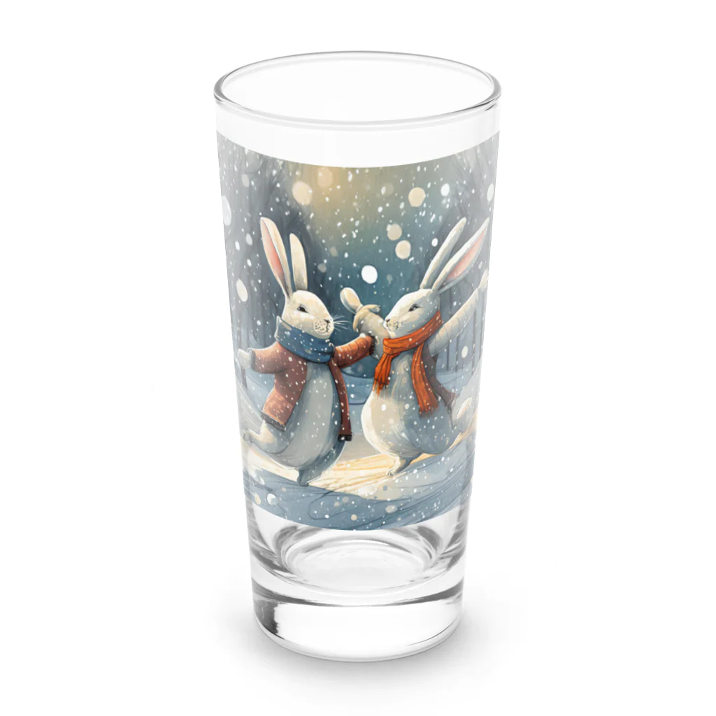 ALICE_nonの踊っているウサギたち Long Sized Water Glass :front