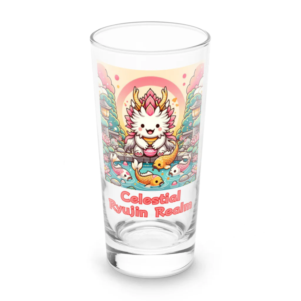 大江戸花火祭りのCelestial Ryujin Realm～天上の龍神社7 Long Sized Water Glass :front