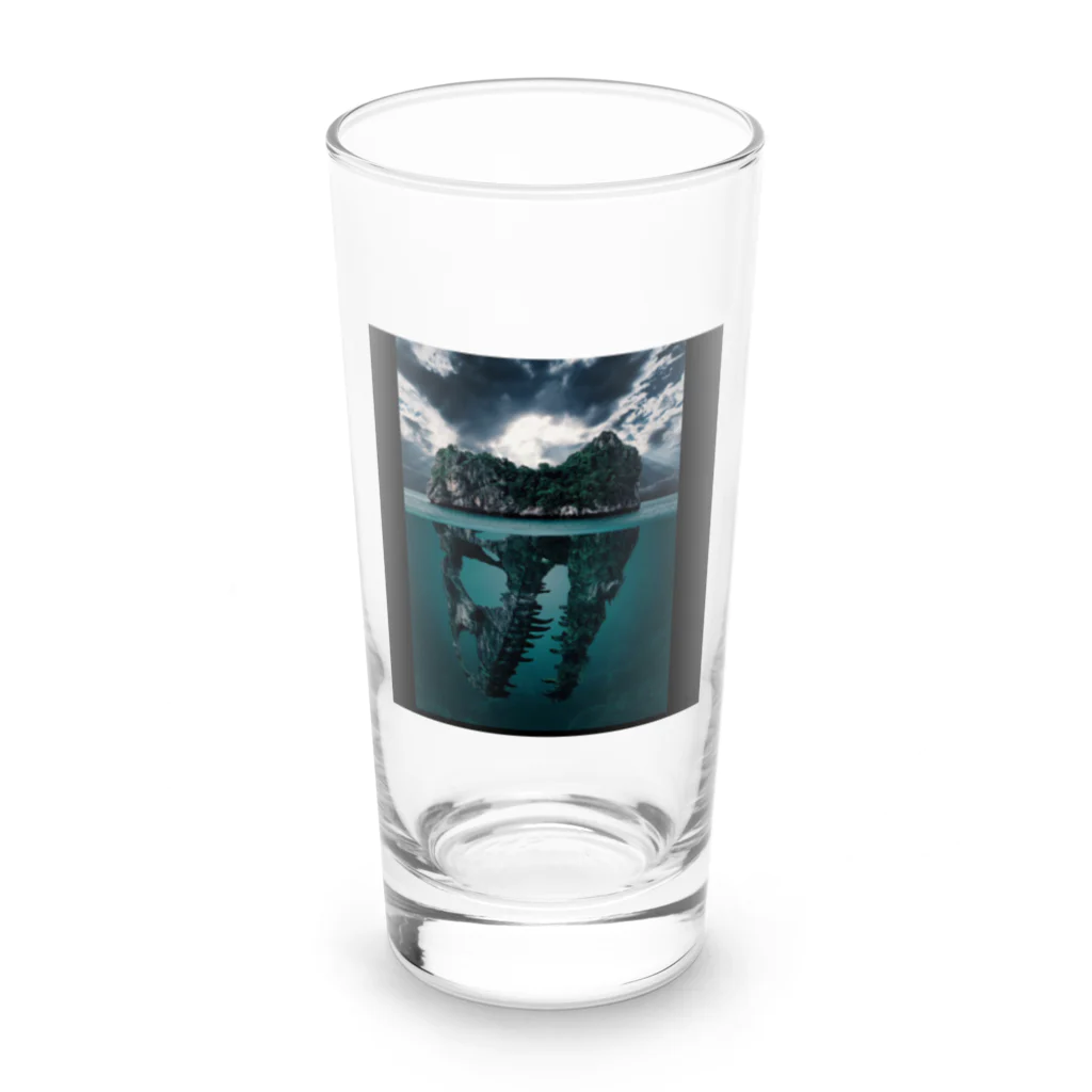 NoweのDinosaur fossils island Long Sized Water Glass :front