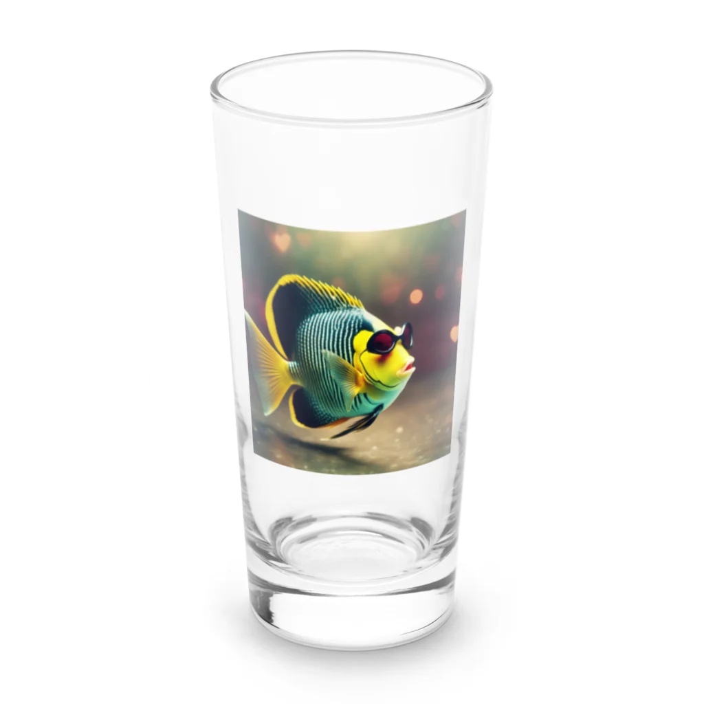 ゆるひつじのパリピ熱帯魚くん Long Sized Water Glass :front