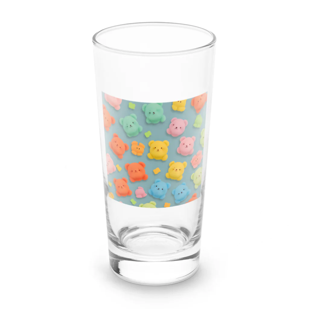 ®️engelionのカラフルなクマ共🐻 Long Sized Water Glass :front