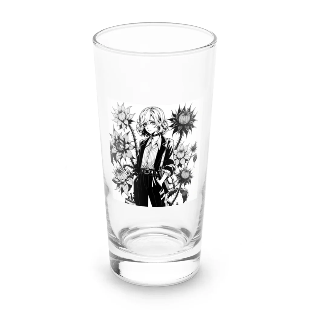 電子のお絵描き屋さんのCool Girl Long Sized Water Glass :front