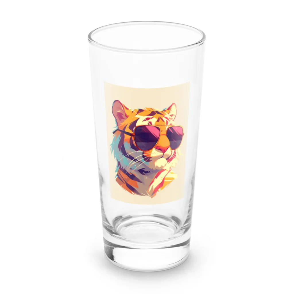 AQUAMETAVERSEのサングラスをかけた可愛いトラ Marsa 106 Long Sized Water Glass :front