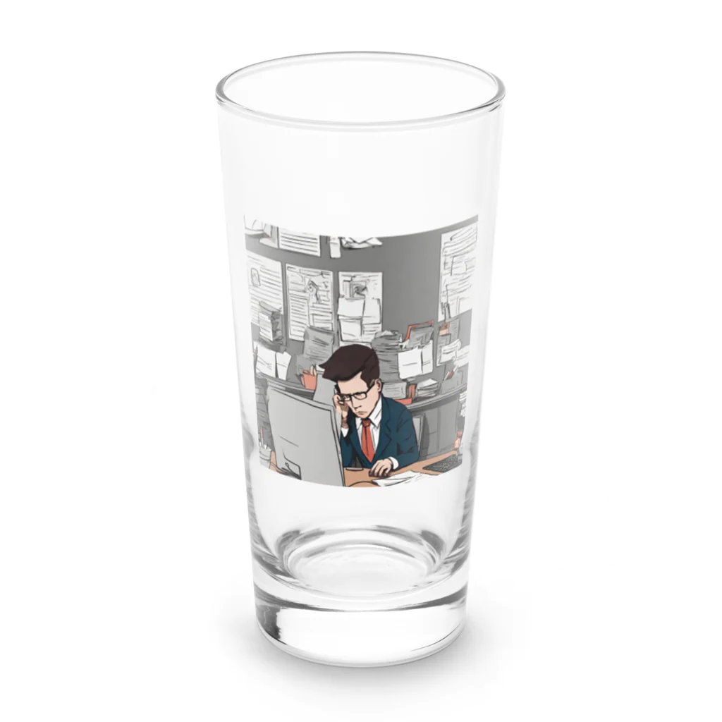 たまとの愉快なショップの働くの嫌だ Long Sized Water Glass :front