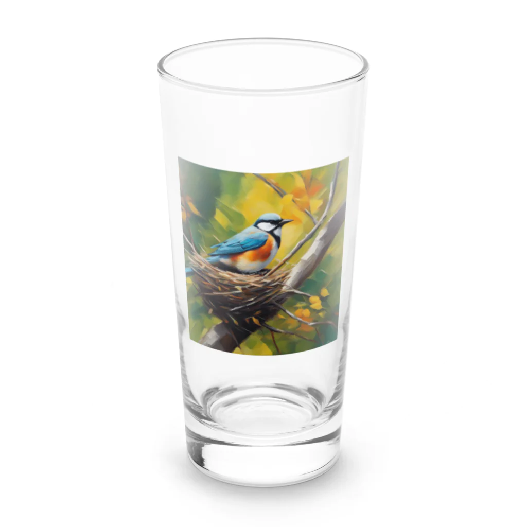 sora377の営巣している鳥 Long Sized Water Glass :front