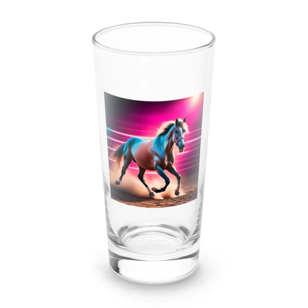 ★動物ショップ・kou2020★の馬4 Long Sized Water Glass :front