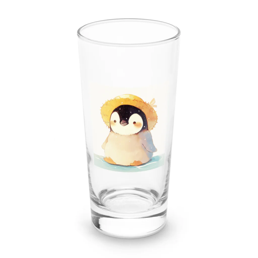 AQUAMETAVERSEの帽子をかぶった可愛い子供ペンギン Marsa 106 Long Sized Water Glass :front