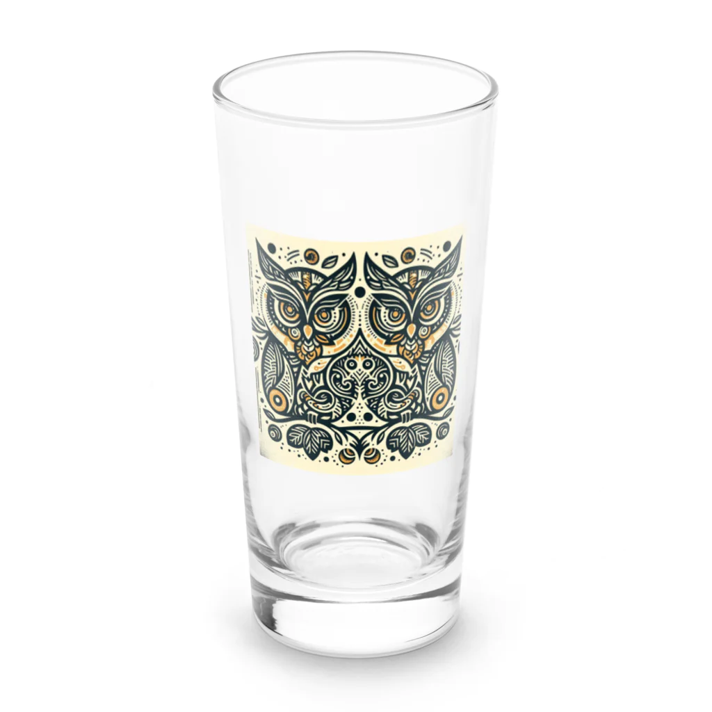 kotpopのSymmetrical Owls Long Sized Water Glass :front