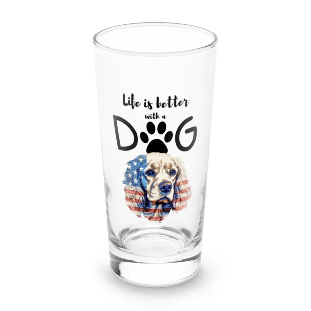 dogsdream8246の犬と良い日々 Long Sized Water Glass :front