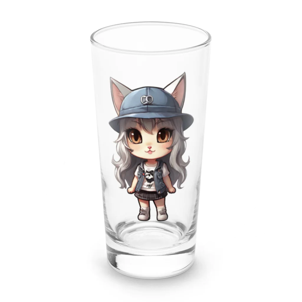 RANRAN2432MPJの猫派アイドル　にゃにゃ美ちゃん Long Sized Water Glass :front