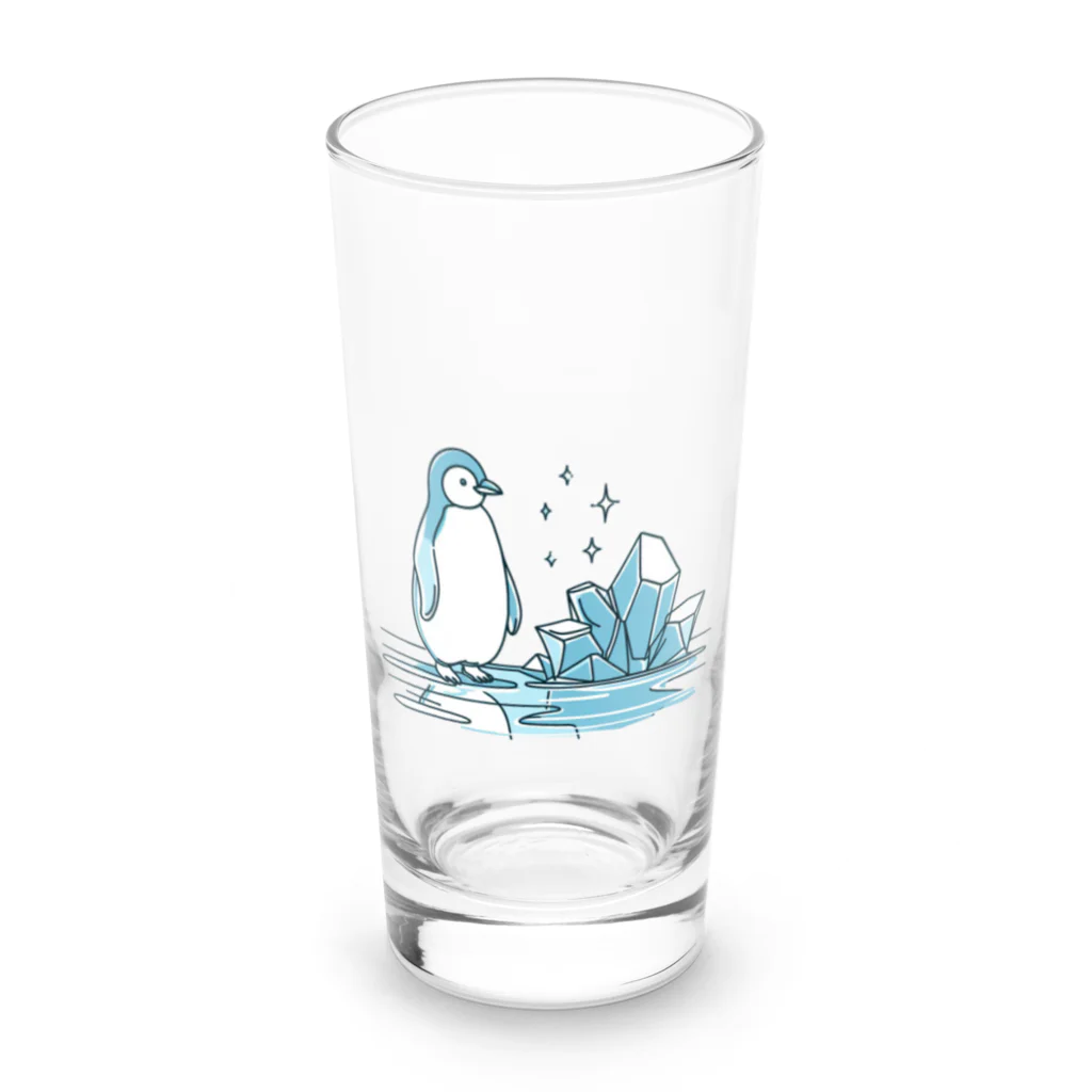 Green__teaのペンギンと氷塊 ロンググラス前面