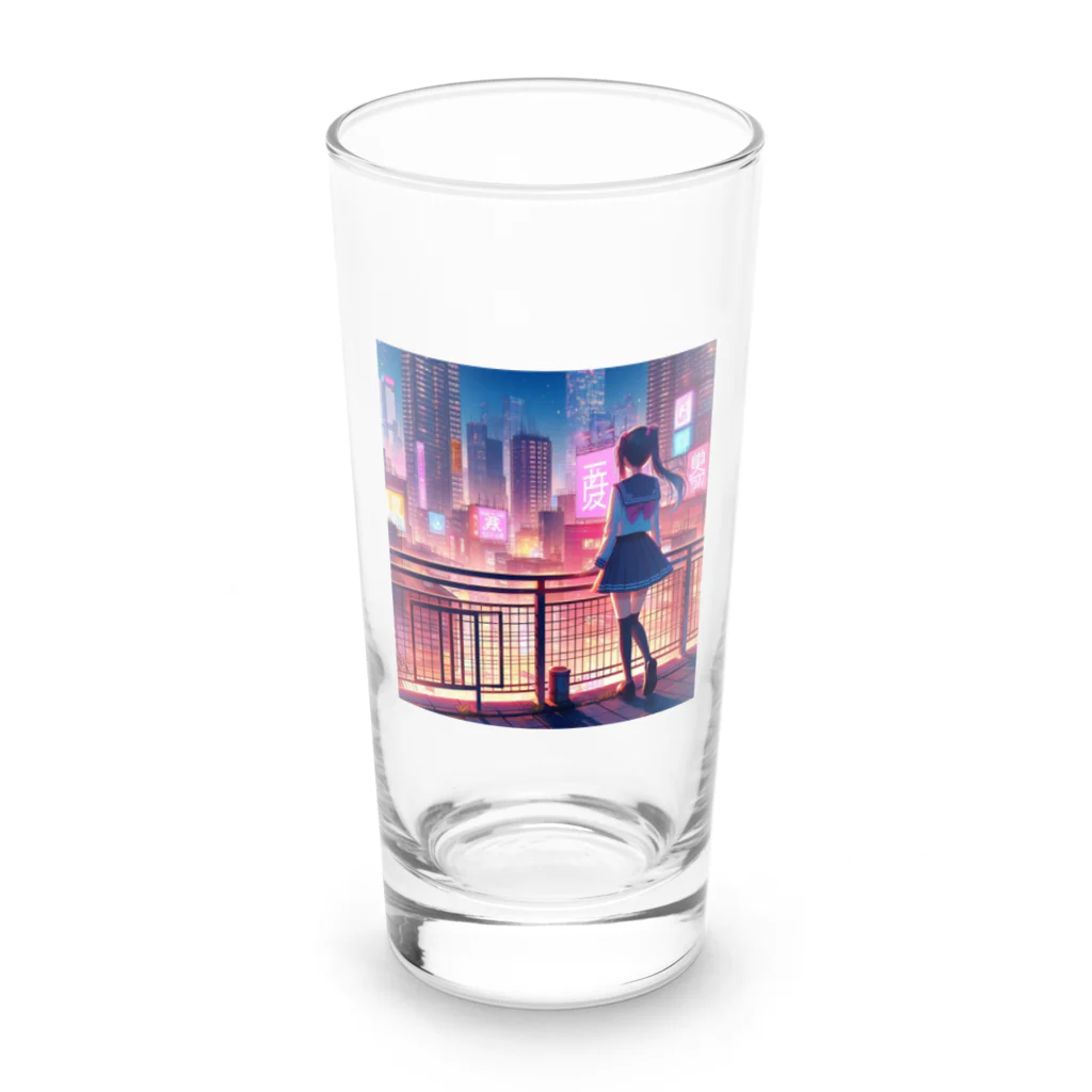 hestiaprayerのネオン街少女 Long Sized Water Glass :front