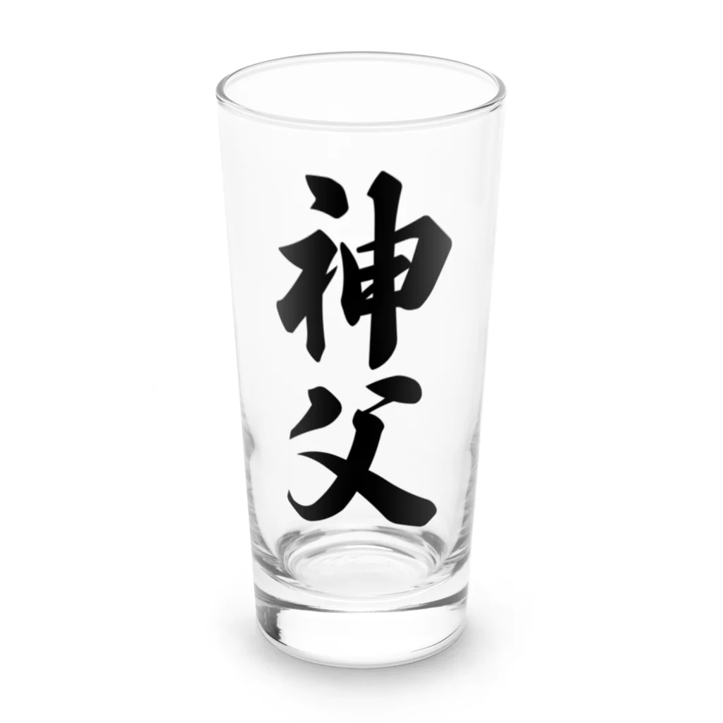 着る文字屋の神父 Long Sized Water Glass :front