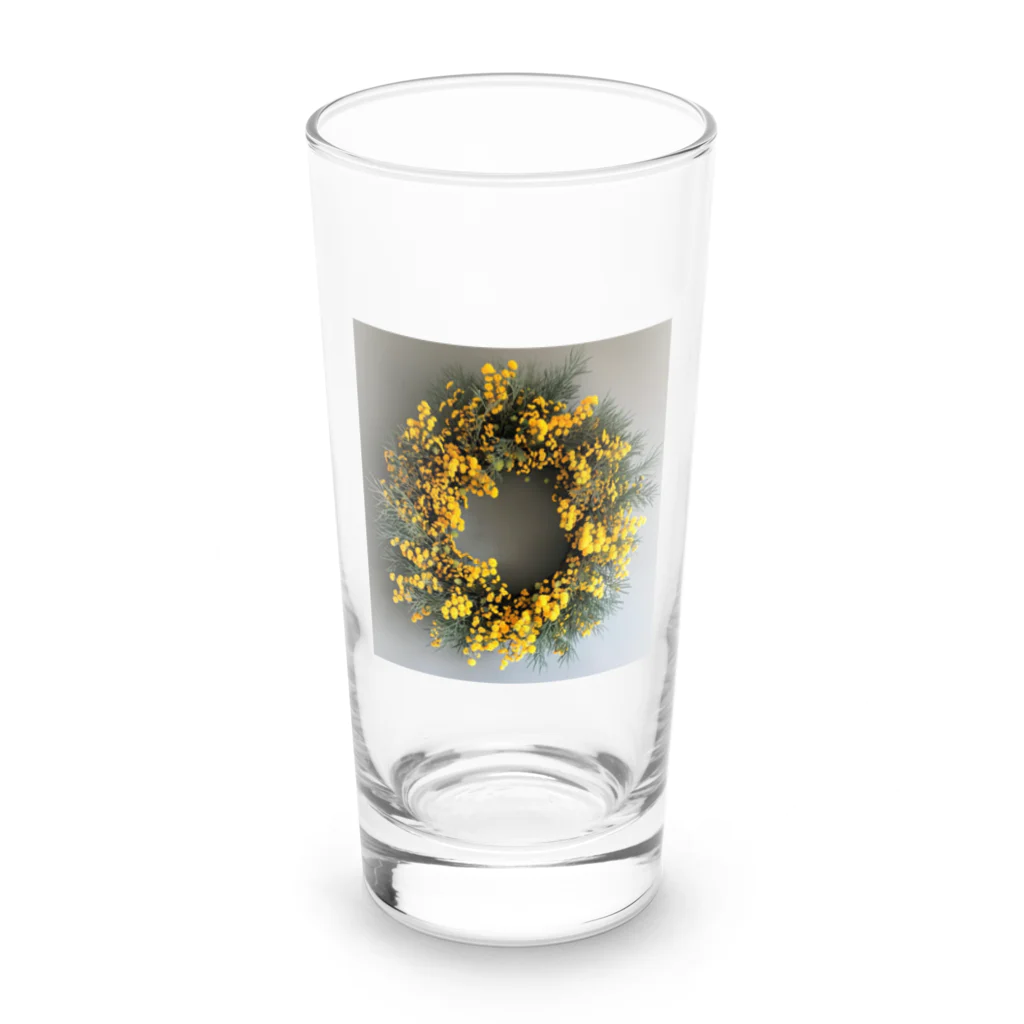 AQUAMETAVERSEのミモザの花をりース　なでしこ1478 Long Sized Water Glass :front