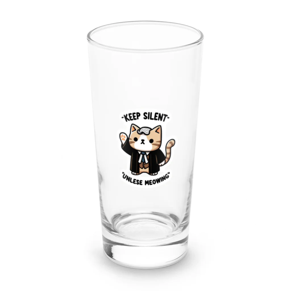 YHR Creator shopの傲慢でかわいい弁護士猫は法廷で検事とよく喧嘩した Long Sized Water Glass :front