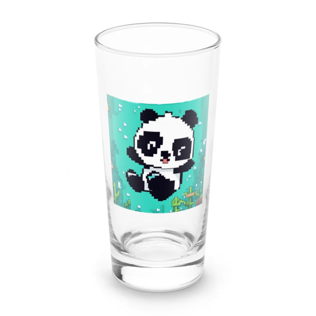 Smile Pop Artの水中パンダ Long Sized Water Glass :front