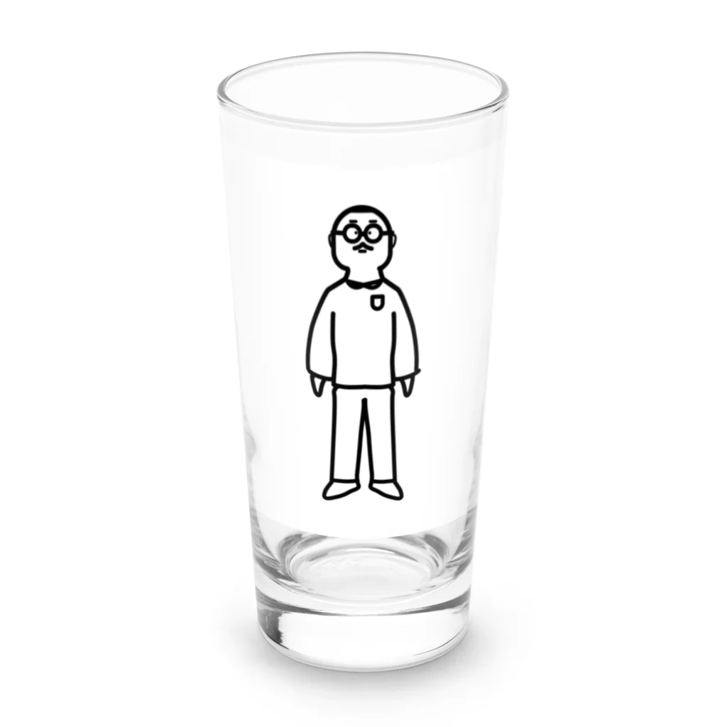 コトアート: 「私はわたし、人は人」のオシャおじ棒立ちシリーズ Long Sized Water Glass :front