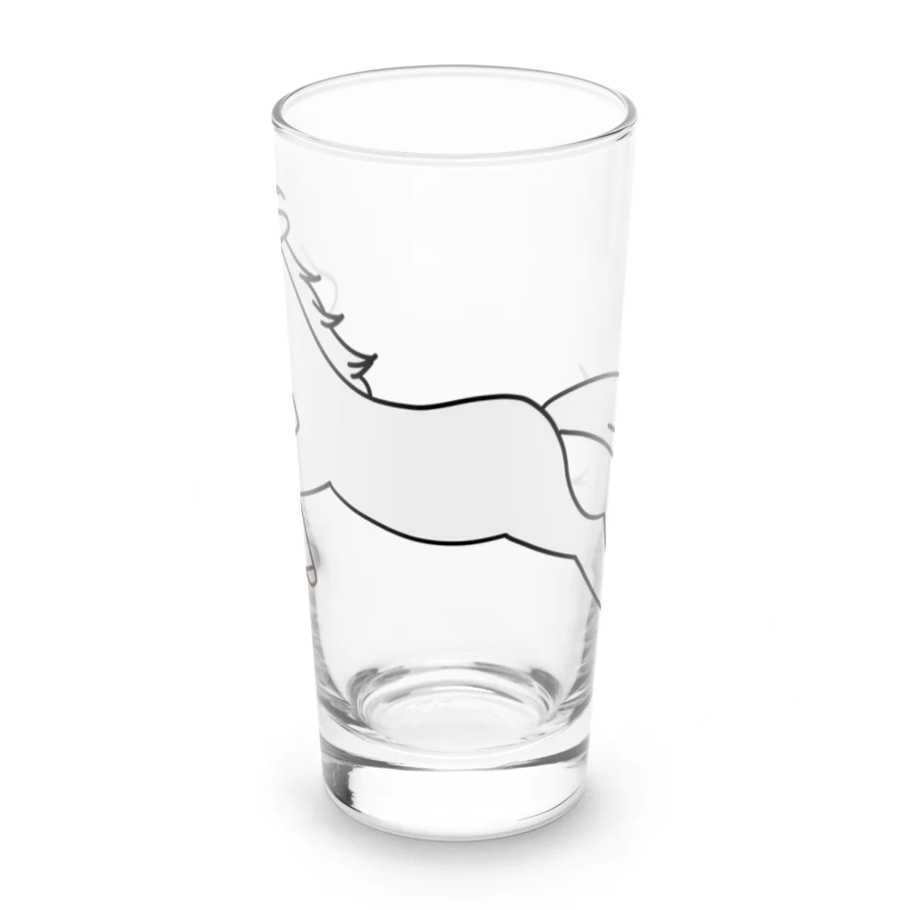 umanoshippoの駆ける Long Sized Water Glass :front