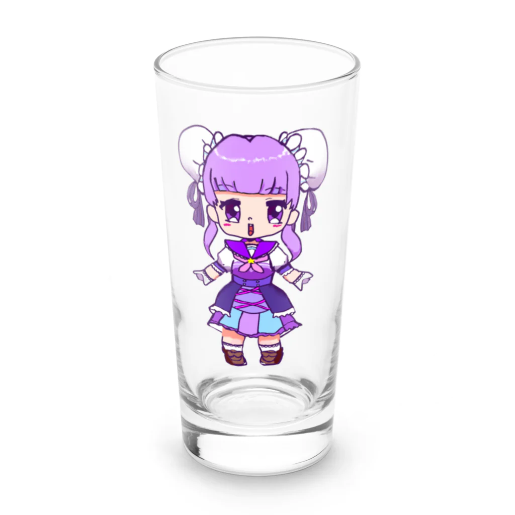 i'm kima【北原きませり 】パルプンテ系ママVtuberのきませりイラストデザイン　ミニキャラグッズ Long Sized Water Glass :front