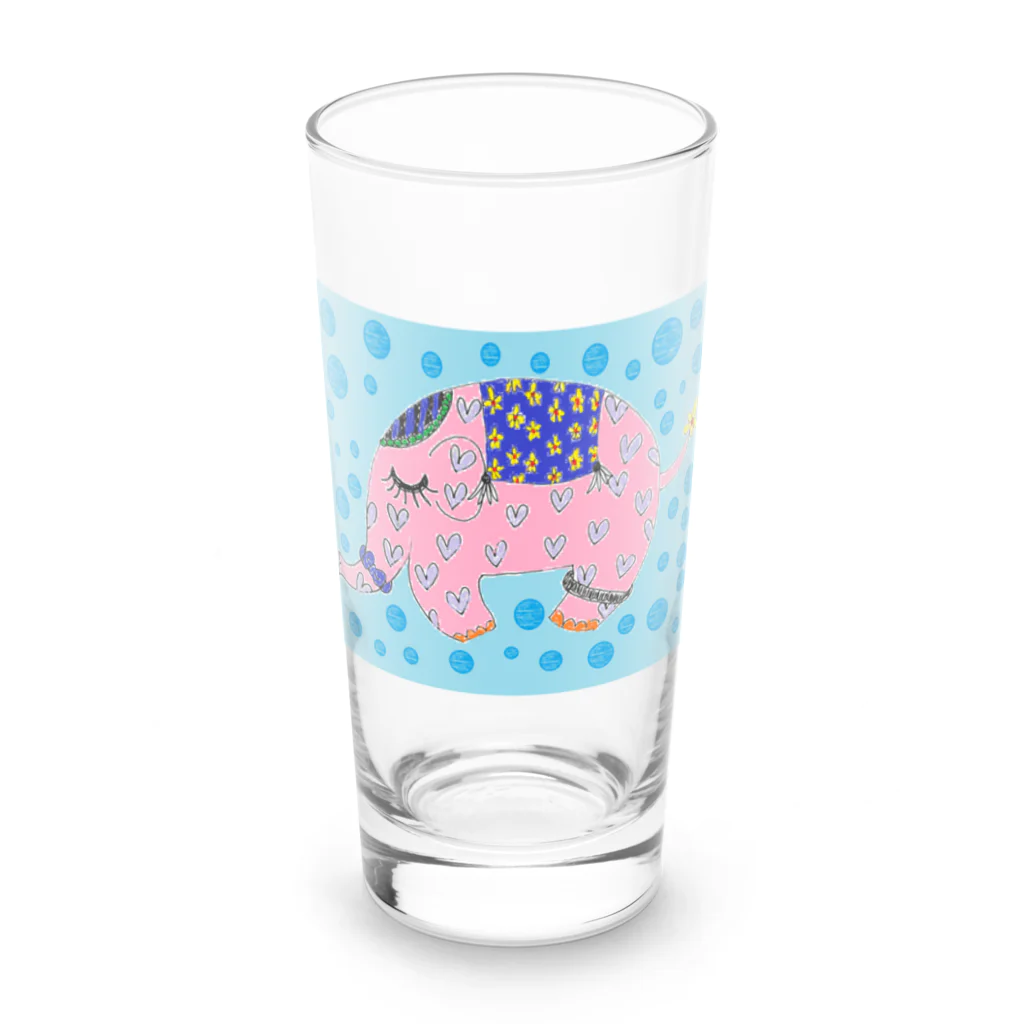 ピンクの象のピンクの象 Long Sized Water Glass :front