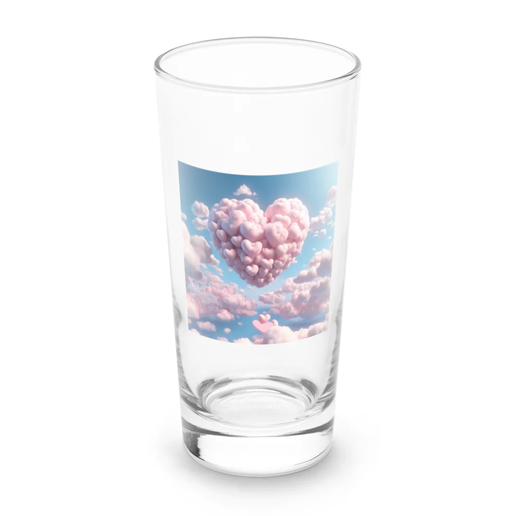 ツキノシタ/ tukinoshitaの空にハートの雲2 Long Sized Water Glass :front