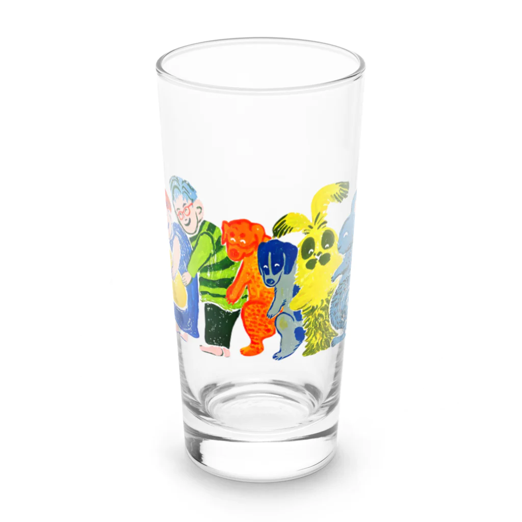 Hadakapants（はだかぱんつ）のファミリー Long Sized Water Glass :front