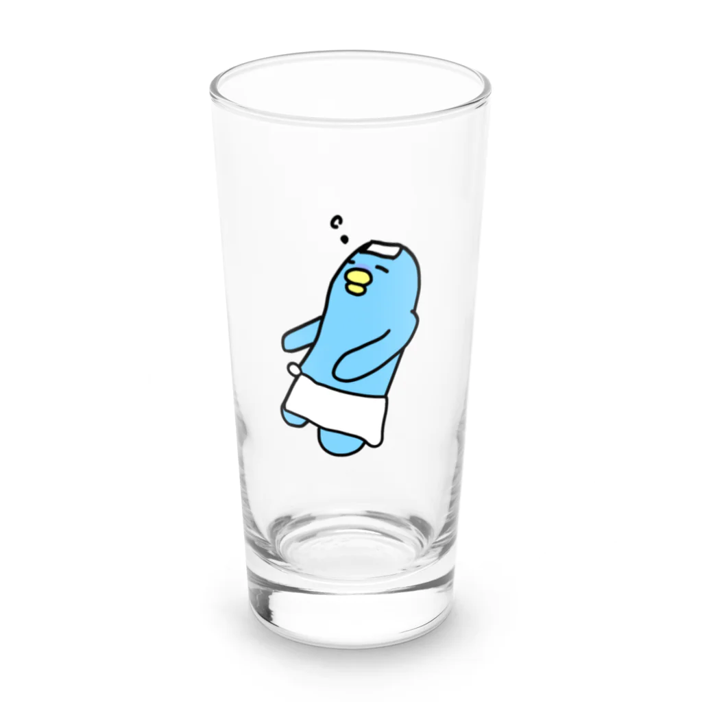 呑んだくれペンギンズのついだら完成ペンギンのお風呂グラス Long Sized Water Glass :front