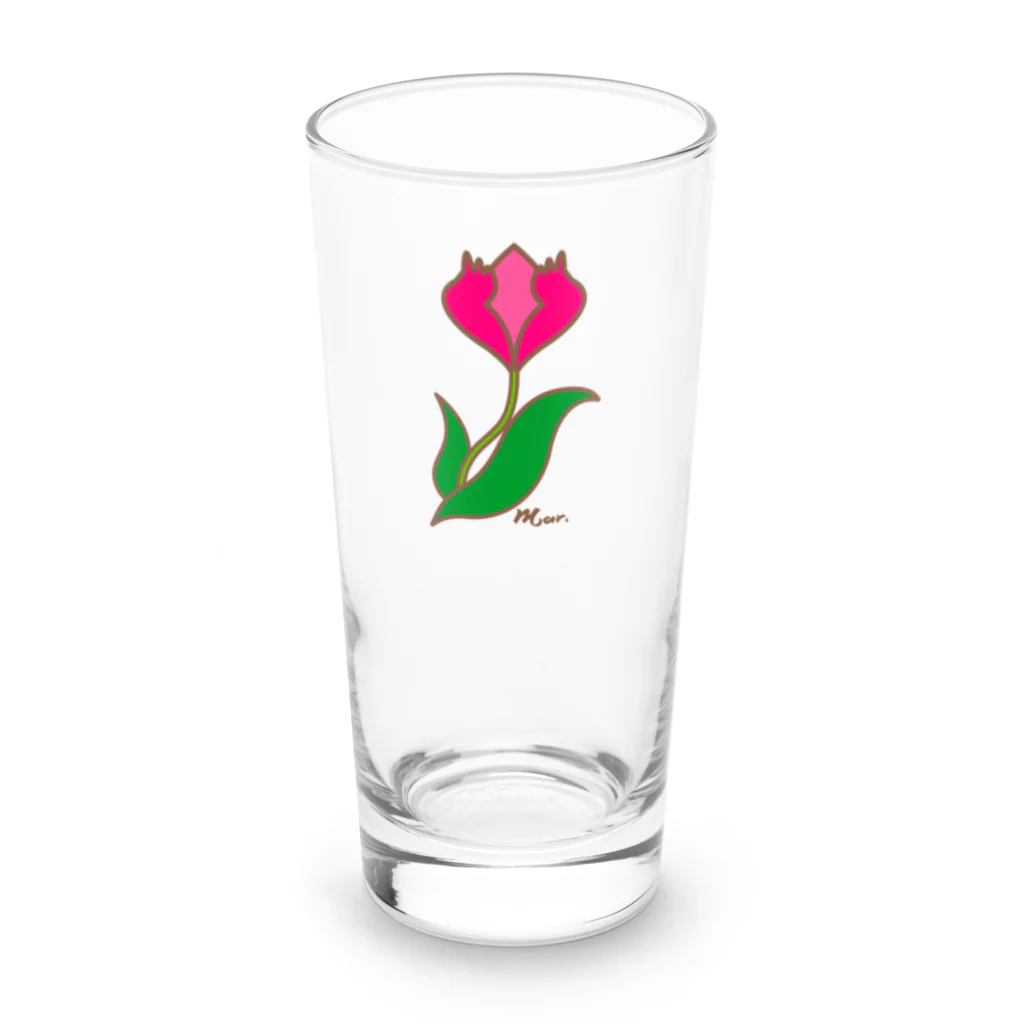 So湖いらの「誕生月花びわこ」3月チューリップロンググラス Long Sized Water Glass :front