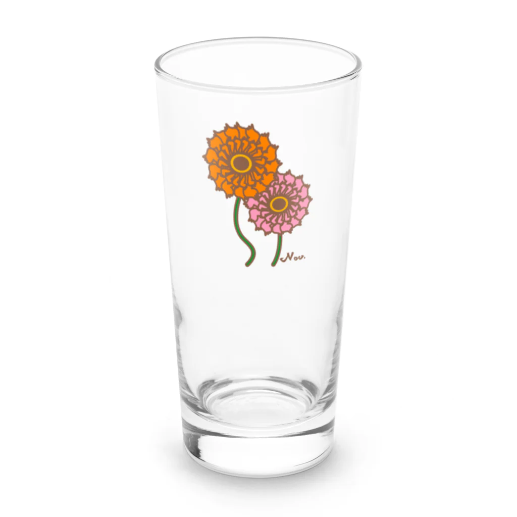 So湖いらの「誕生月花びわこ」11月ガーベラロンググラス Long Sized Water Glass :front