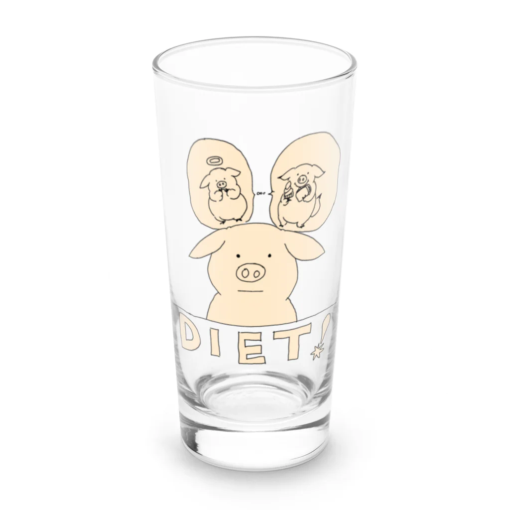 ピポン（がなはようこ/辻岡ピギー）のピポンイラスト-06 Long Sized Water Glass :front