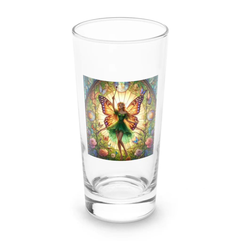 かるるんショップの妖精の魔法　ステンドグラス風 Long Sized Water Glass :front