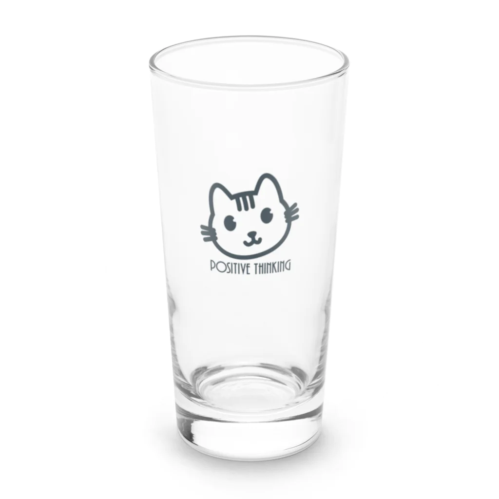 PT @ key-_-bouのポジティブ猫 ４代目 Long Sized Water Glass :front