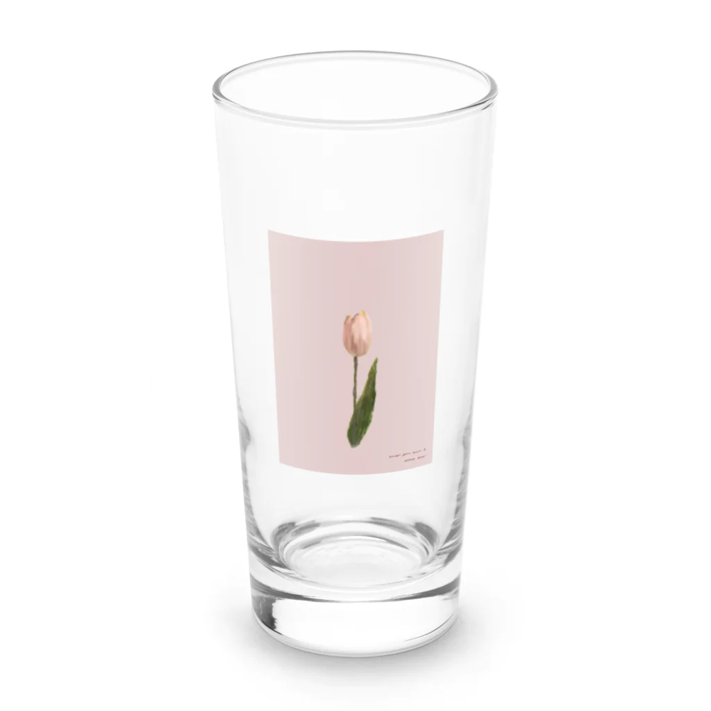 rilybiiの*Cherry Blossom ,Peach ,Tulip . Long Sized Water Glass :front