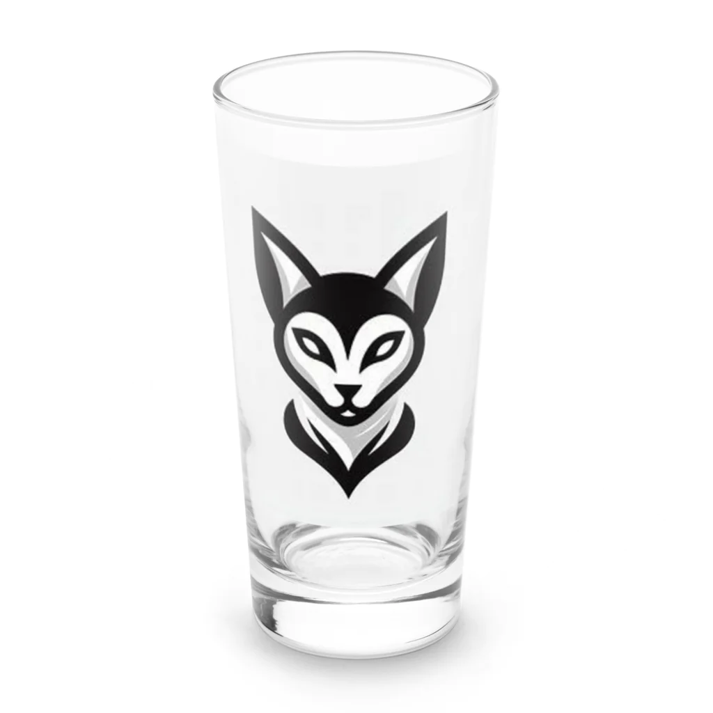 アニマルアーティファクトの猫ロゴ Long Sized Water Glass :front