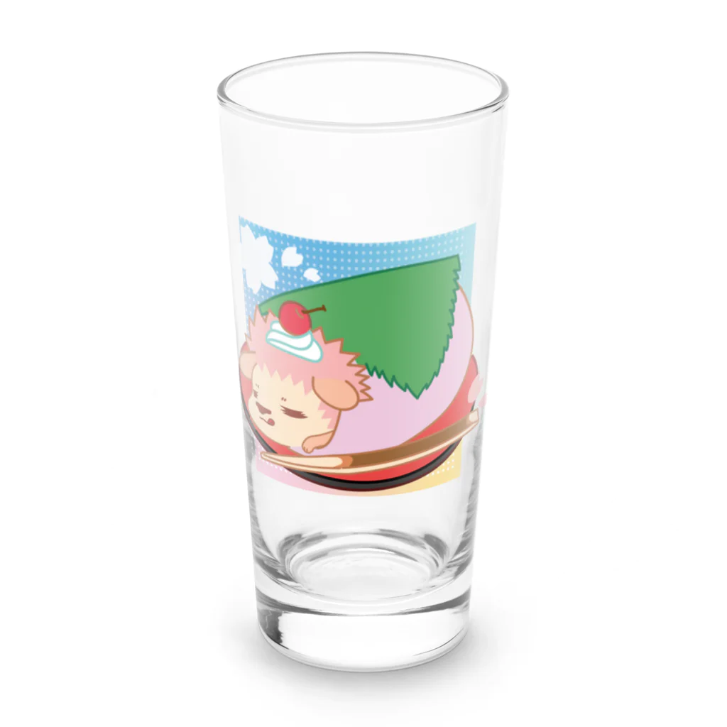 さちあきのおみせの季節のさくら餅ハリネズミ Long Sized Water Glass :front