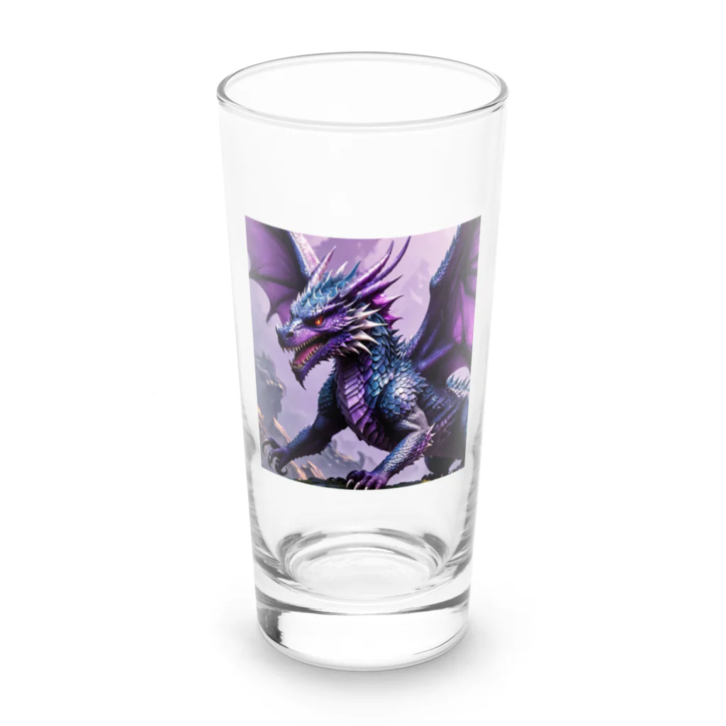 cotaro_worksの勇敢なドラゴン フラットベクトル Long Sized Water Glass :front