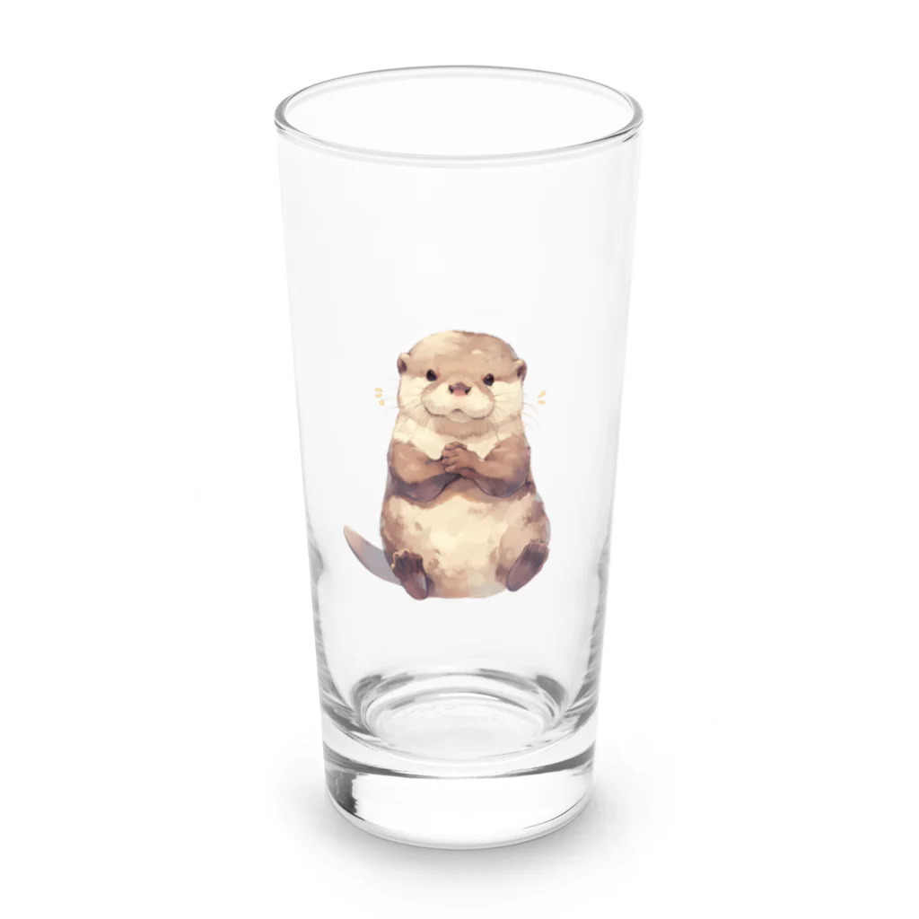 Cute Animalsのおねだりカワウソ Long Sized Water Glass :front