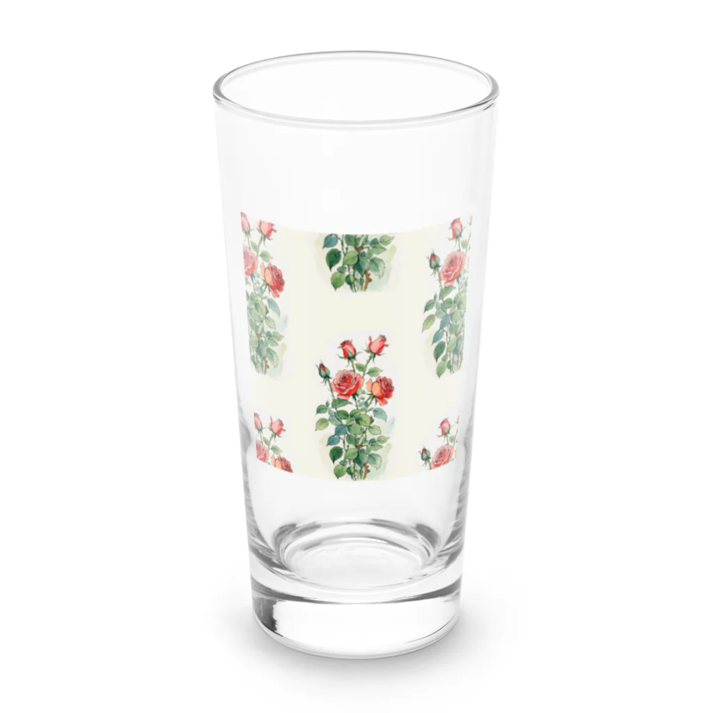 (っ◔◡◔)っ ♥ Le Petit Trésor ♥の𝕽𝖔𝖘𝖊’𝖘 𝕲𝖗𝖊𝖊𝖙𝖎𝖓𝖌 Long Sized Water Glass :front