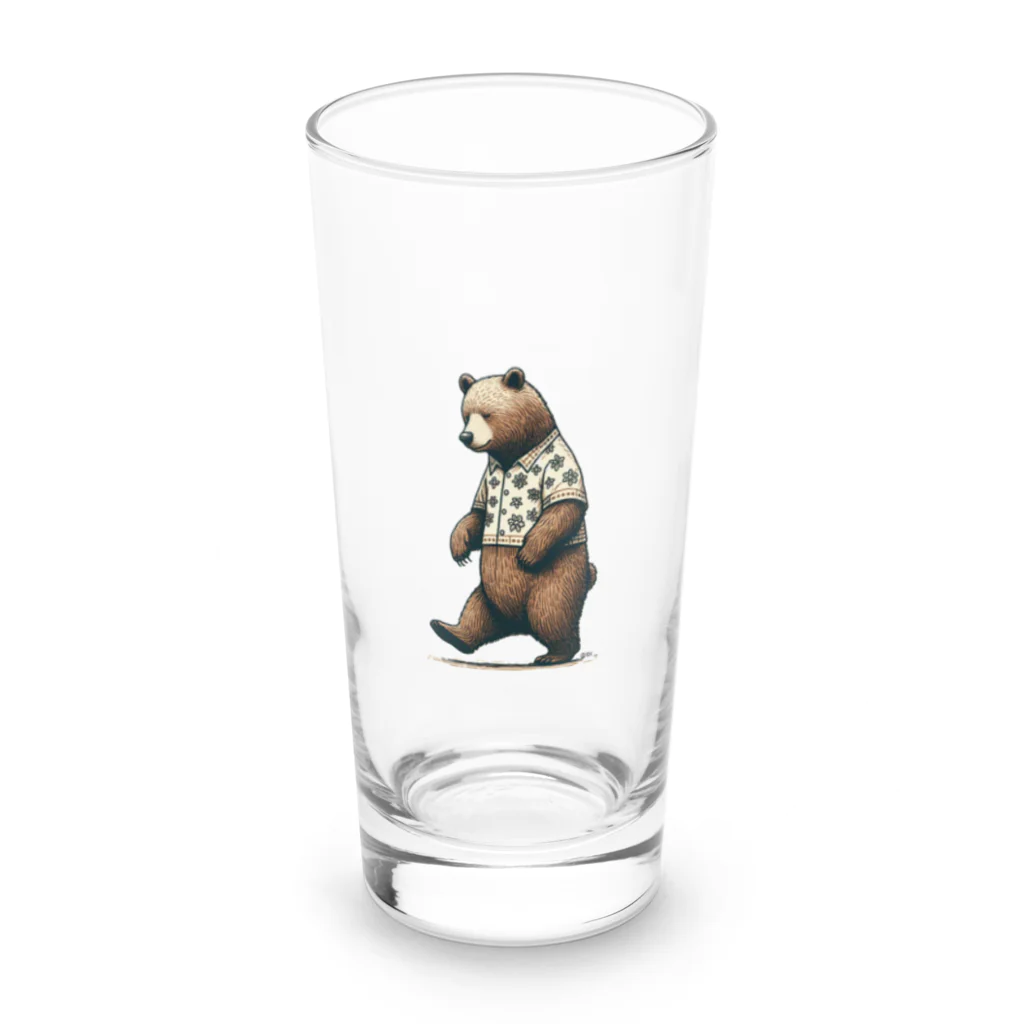 lblの悩み多きクマさん Long Sized Water Glass :front