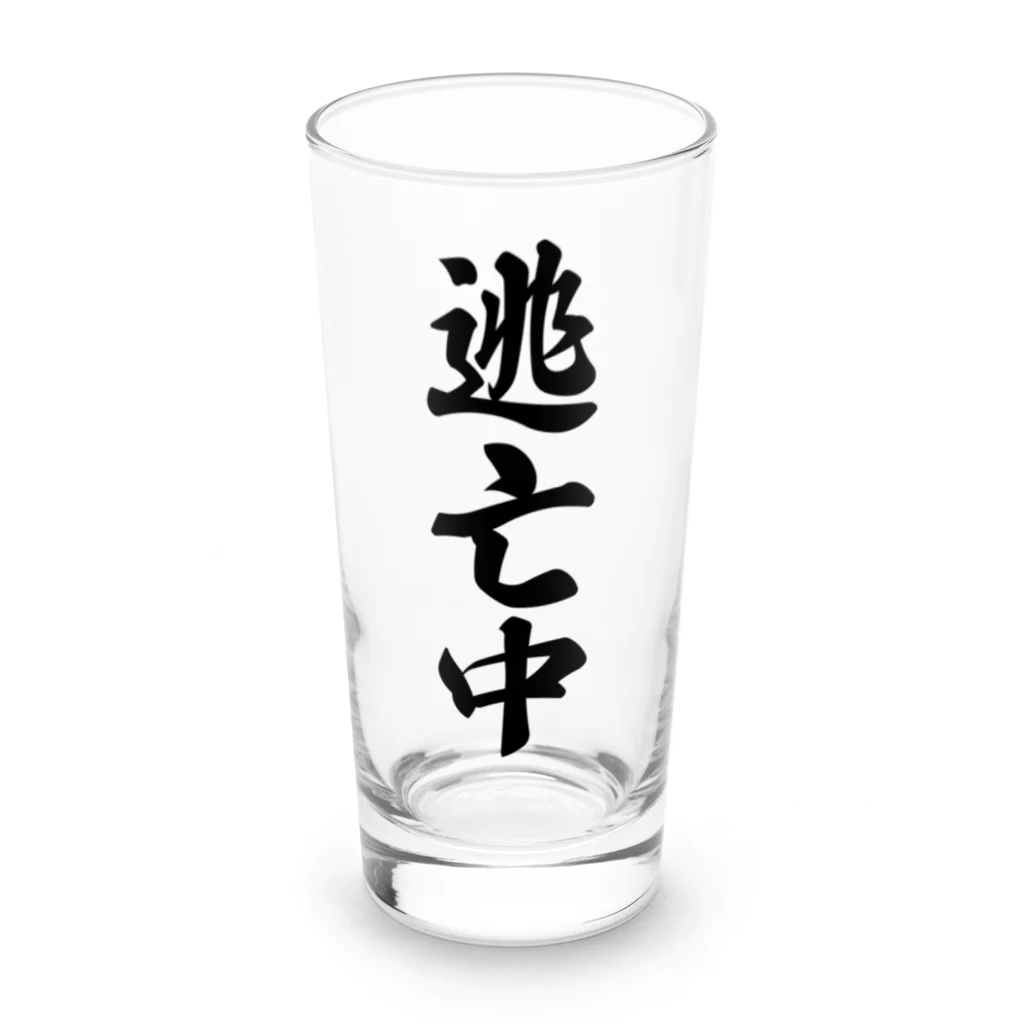 着る文字屋の逃亡中 Long Sized Water Glass :front