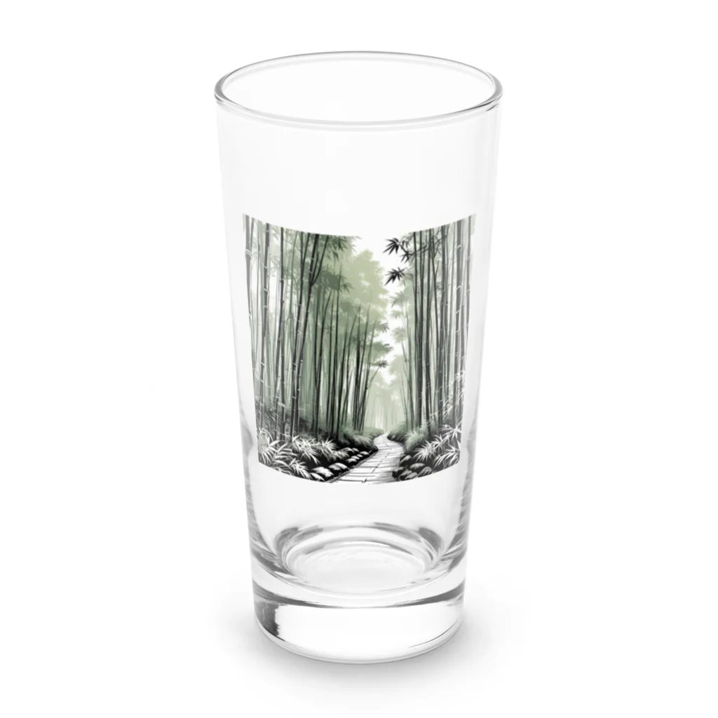 Tomohiro Shigaのお店の竹林にある道 Long Sized Water Glass :front